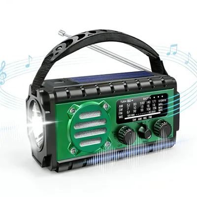 Produktbild von Solar radio,Selbstbetriebenes Kurbelradio 20000mAh, Notfallradio AM/FM Wetter Wind Up Radio, mit LED & SOS, Powerbank