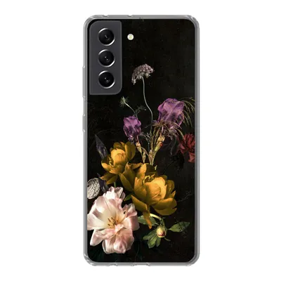 Produktbild von MuchoWow® Handyhülle Schutzhülle Hülle für Samsung Galaxy S21 FE Blumen - Muster - Pflanzen Silikon Softcase Handy Hülle - Mobiltelefonhülle