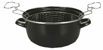 Productafbeelding van Krüger Friteuse, diameter 24 cm, geëmailleerd, zwart
