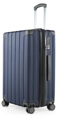 Immagine prodotto di HAUPTSTADTKOFFER - Q-Damm - Valigia rigida di medie dimensioni XL estensione trolley da viaggio valigia doppia rotelle valigia rigida espandibile, TSA, 68 cm, 89 litri, blu scuro