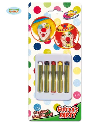 Image de Crayons de maquillage - clown - 5 pièces