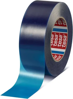 Produktbild von 36 Rollen tesa 64250 Strapping Transportsicherungsband, 66 m x 50 mm, blau/transluzent