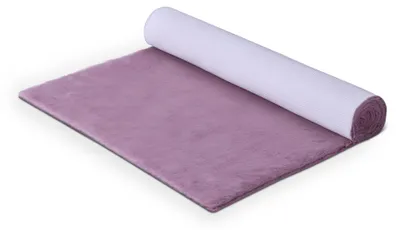 Image de Tapis polyvalent « Faux Rabbit » rose 60 x 120 cm