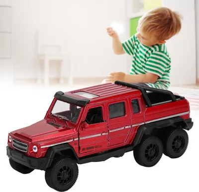 Produktbild von 1:32 Hohe Simulation Legierung Auto Spielzeug Zurückziehen Fahrzeug Modell mit Licht Sound Kind Kind GeschenkRot