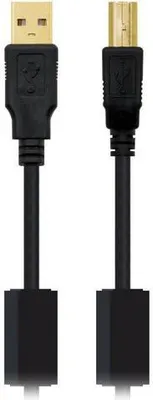 Produktbild von USB 2.0 A zu USB-B-Kabel NANOCABLE 10.01.120 Schwarz
