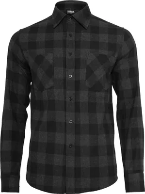 Produktbild von Urban Classics - Hemd für Herren TN342 (M) (Schwarz/Holzkohle)