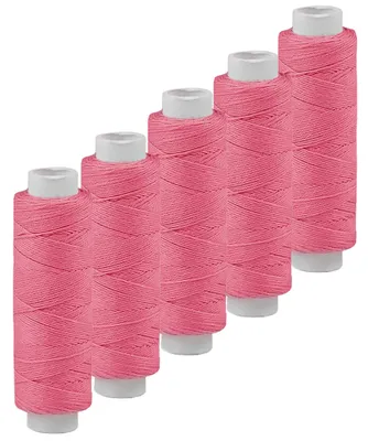 5x50m Leinen Garn Leinenzwirn Flachs Nähfaden robust strapazierfähig Farbwahl babyrosa