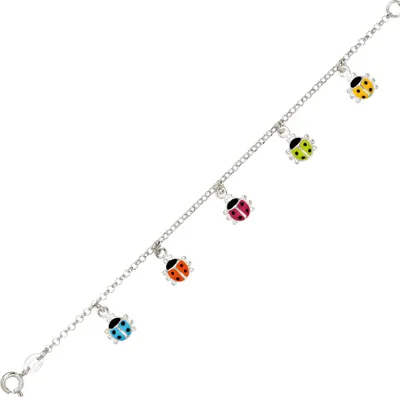 Produktbild von JOBO Kinder Armband Marienkäfer 925 Sterling Silber 16 cm Federring