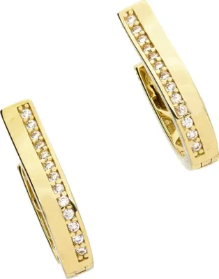 Produktbild von Creolen Klappcreolen echt Gold 333 (8kt) mit Zirkonia