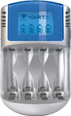 Produktbild von Varta 57070 Power LCD Charger Steckerladegerät mit USB, fÃ1/4r bis zu 4 Akkus, 120min Ladedauer