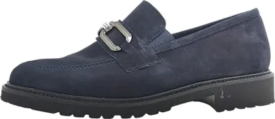 Image de Semler Bärbel : Chaussures pour femmes, chaussures basses, mocassins, couleur bleue, style décontracté