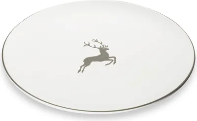 Zdjęcie produktu dla Gmundner Ceramika Szary Jeleń, Talerzyk Filiżanka (Ø 32 cm)