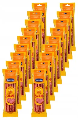 Produktbild von Tarczyński Salami Sticks mit Käse 18x 80g - Wurst Protein Snack glutenfrei