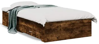 Obrázok produktu pre vidaXL Rám postele so zásuvkami údený dub 100x200cm materiál na báze dreva