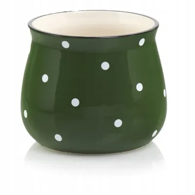 Produktbild von Gepunkteter Keramik Blumentopf 13 cm grün