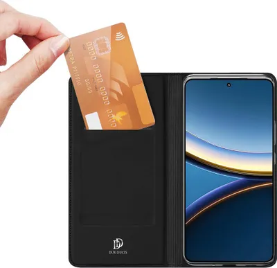 Produktbild von Handyhülle mit Klappe für Xiaomi POCO F7 Pro, Dux Ducis Skin Pro, Schwarz