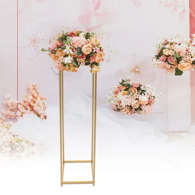 Image de Fleur Stand Métal Colonne Arche de Mariage Présentoir de Fleurs pour Mariage Fête Dîner Centre de table