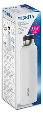 Zdjęcie produktu dla Brita sodaTRIO Edelstahlflasche weiß klein
