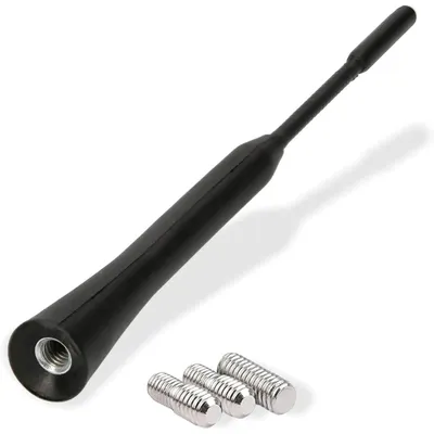Produktbild von Audioproject A355 - Autoradio Autoantenne 17cm Antennen-Stab 16V KFZ Dach-Antenne M5 M6 Auto-Radio kompatibel für VW Golf 4 5 6 Passat Polo 6r 9n Touran Audi Opel Corsa Astra Ford BMW Mini Seat Skoda