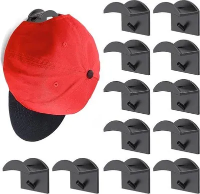 Produktbild von Famanu Haken für Hüte 12 Stück - Selbstklebend, Wandmontage