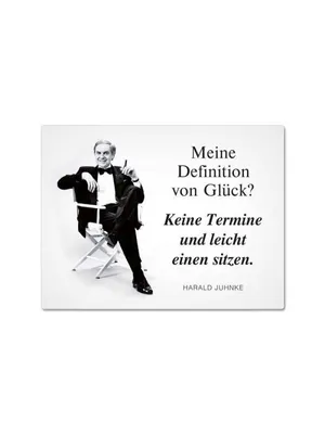 Produktbild von Juhnke - Definition vom Glück ?, Magnet, Blech 8 x 10,6 cm, MN053