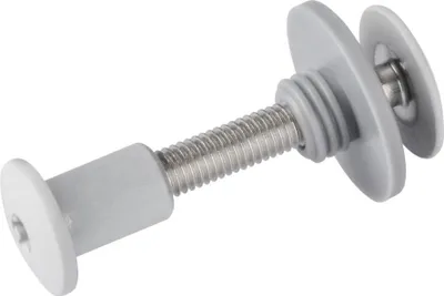 Produktbild von 20, M5 x 20mm (Lichtgrau RAL7035 mit Gewindehülse) Balkonschraube mit Gewindehülse, Gewindehülse, Balkonschrauben, Balkonschraube, Edelstahl Schraube, Edelstahl Schrauben, Balkonzierschrauben, Lackierte Schrauben, Schrauben, Schraube