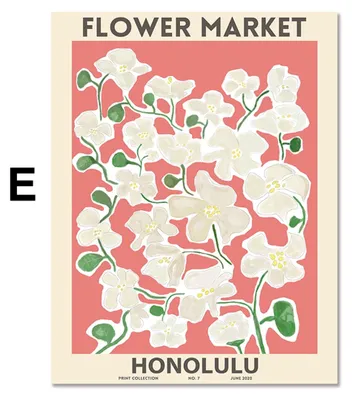 Produktbild von Poster Matisse Blumen Market Museum Abstrakt| Bilder Wohnzimmer | Wandbilder Schlafzimmer | Deko Print ohne Rahmen | Bilder Matisse Bunt · Motiv E · 20 × 25 cm