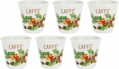 Produktbild von La Porcellana Bianca Set mit 6 Gläsern für Kaffeelikör 75 ml P012715CAFZ