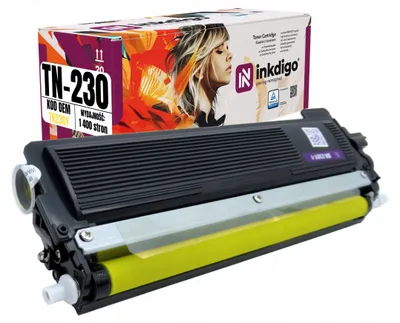 Produktbild von Inkdigo Toner TN230Y für Brother DCP-9010CN, HL-3040CN, HL-3045CN, HL-3070CN – Gelb, 1400 Seiten,