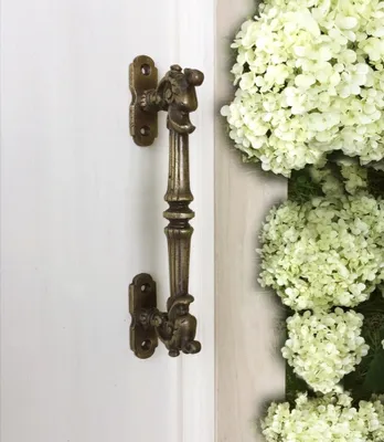 Produktbild von Türgriff Stossgriff Stoßgriff, Stangengriff im Gründerzeit-Stil, Griff Fabel