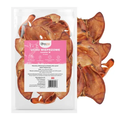 Produktbild von Gaczoo, Schweineohren Kauartikel Hunde, Hundeleckerli Getrocknet, 10 Stück, M