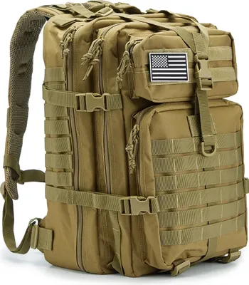 Obrázek produktu pro 50L taktický batoh, odolný polyester, kompatibilní se systémem Molle, barva khaki