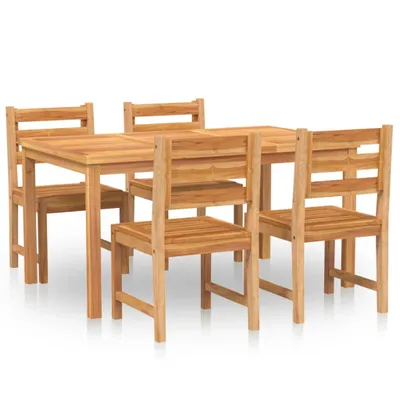 Produktbild von vidaXL 5-tlg. Garten-Essgruppe Massivholz Teak