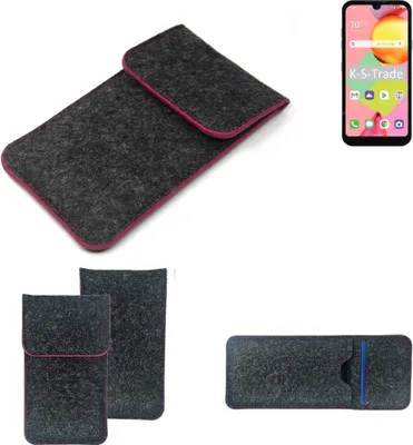Produktbild von K-S-Trade Handy Schutz Hülle kompatibel mit LG Electronics Risio 4 Schutzhülle Handyhülle Filztasche Pouch Tasche Case Sleeve Filzhülle dunkelgrau