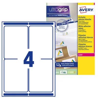 Produktbild von Avery L7169-100, Weiß, Papier