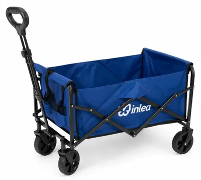 Produktbild von INLEA Faltbarer Transportwagen TRAX LITE mit 5-Zoll-Rädern – Blau