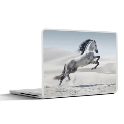 Produktbild von MuchoWow® Laptop Aufkleber Sticker Cover Pferd - Tiere - Sand - Natur 36.5x27.5 cm - Laptop-Sticker