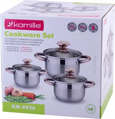 Produktbild von Kochgeschirr Set 6-Teiliges Kochgeschirr Set Induktion Gas