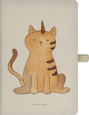 Produktbild von Mr. & Mrs. Panda Skizzenbuch Einhorn Katze - Transparent - Geschenk, Erwachsenwerden, Notizheft A5, Unicorn, Journal, Adressbuch, Tagebuch, Reisetagebuch, notizbuch