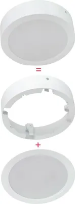 Obrázek produktu pro Stropní svítidlo zapuštěné/povrchové 200mm 24 W 2550lm (4000K neutrální bílá) s kulatým rámečkem pro povrchovou montáž