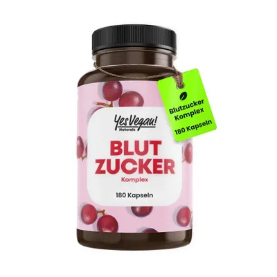 Produktbild von Blutzucker Komplex (180 Kapseln) Myo-Inositol, Zimt, B-Vitaminen, Zink und Chrom