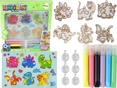 Obrázok produktu pre Kreatívna sada vitráží Fusing Paint Dinosaurs 3D