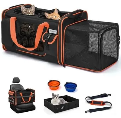 Zdjęcie produktu dla Torba transportowa dla kota psa rozszerzalna miękka kuweta 60X38X35CM
