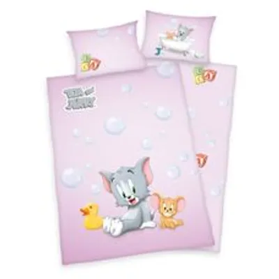 Obrázek produktu pro Dětské povlečení Tom a Jerry 100x135 cm růžové