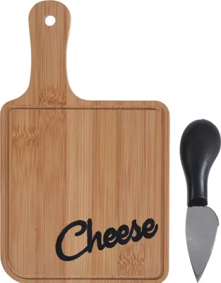Produktbild von käsebrett aus Bambus, 2 Stück (Brett 20x12x1cm, Messer 11cm)