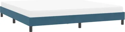 Image de vidaXL Cadre de lit sans matelas bleu foncé 200x220 cm velours