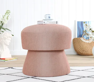 Produktbild von Hanah Home, Endor 7455, Sitzpuff, 50 % BAUMWOLLE / 50 % LEINEN, Rosa, 48 x 48 x 45 cm