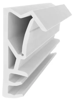Produktbild von Flügelfalzdichtung für Holzelemente - Weiß - 10 Meter - Gummidichtung - 15 mm Falzhöhe - Tür- und Fensterdichtung - Zugluft- und Schallschutz