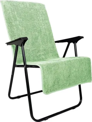 Immagine prodotto di Copri sedia da campeggio in 100% cotone, Oeko-Tex 100, schienale rialzato, copri sedia con risvolto, per sedie da campeggio e sdraio, 65 x 130 cm, verde menta