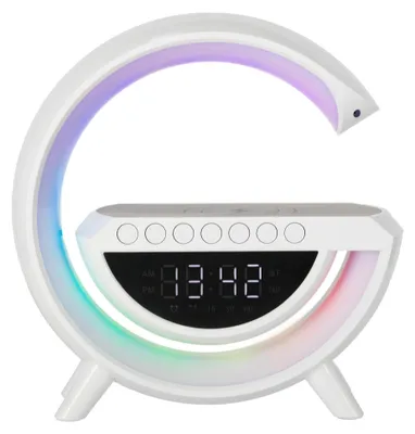 Zdjęcie produktu dla Lampa LED z ładowarką indukcyjną i radiem